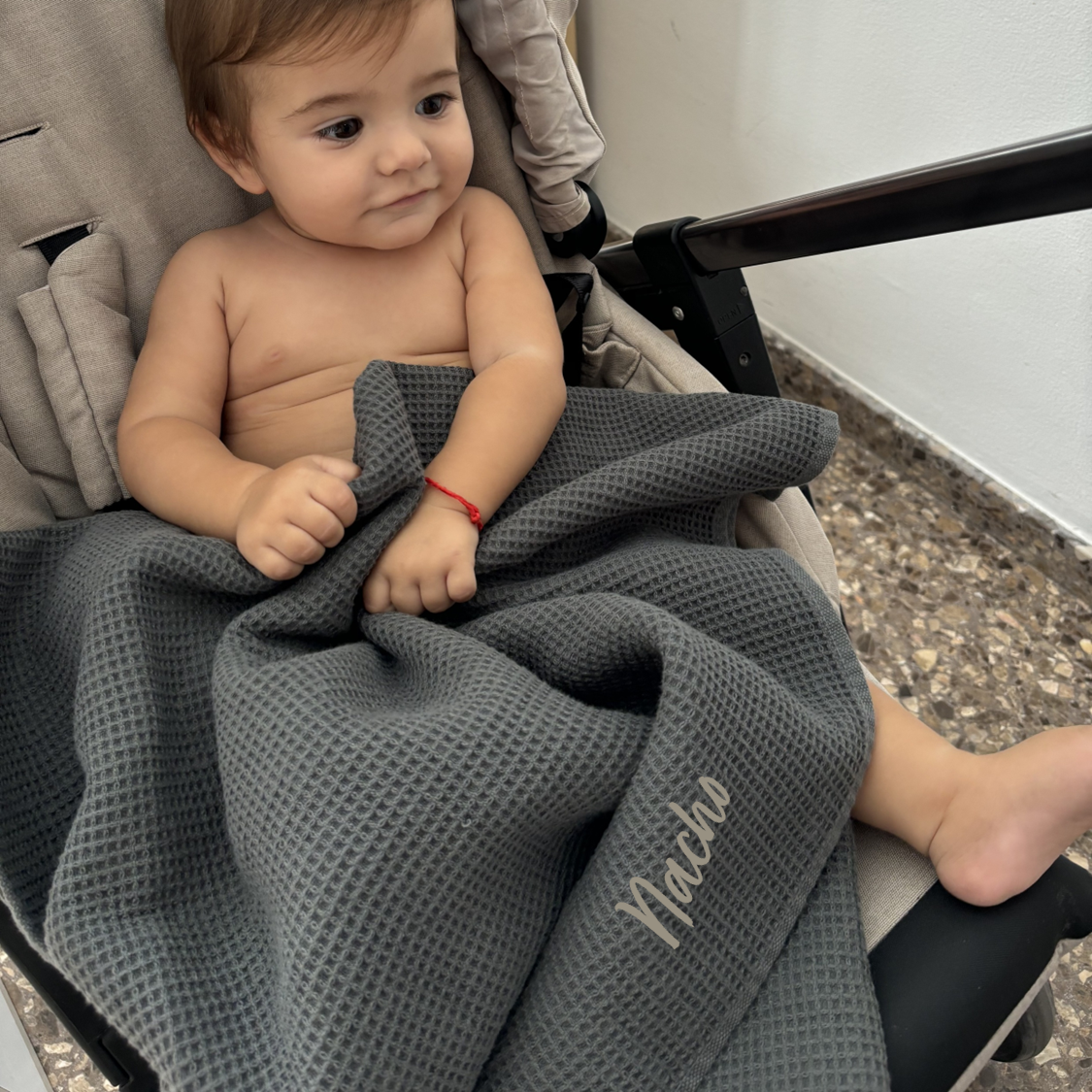 Toalla Cambiador Waffle Gris