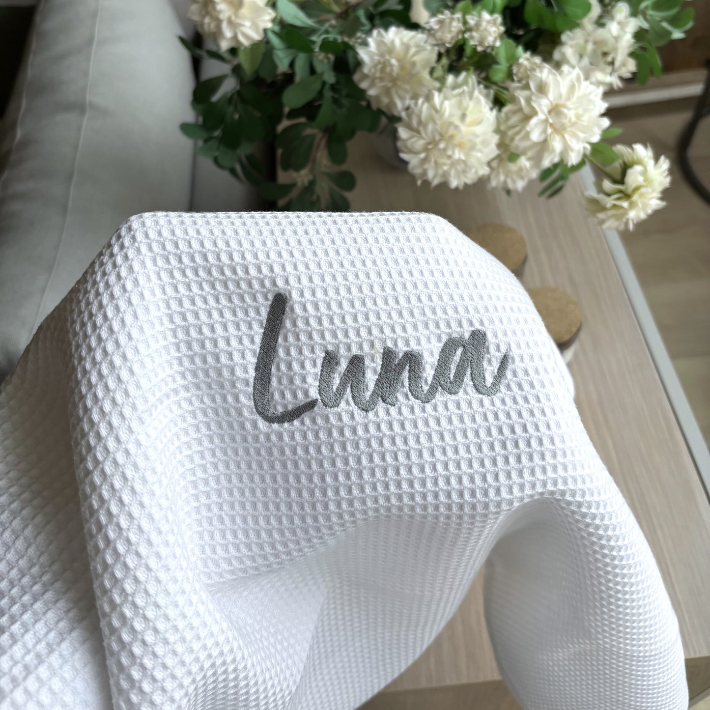 Toalla Cambiador Waffle Blanca