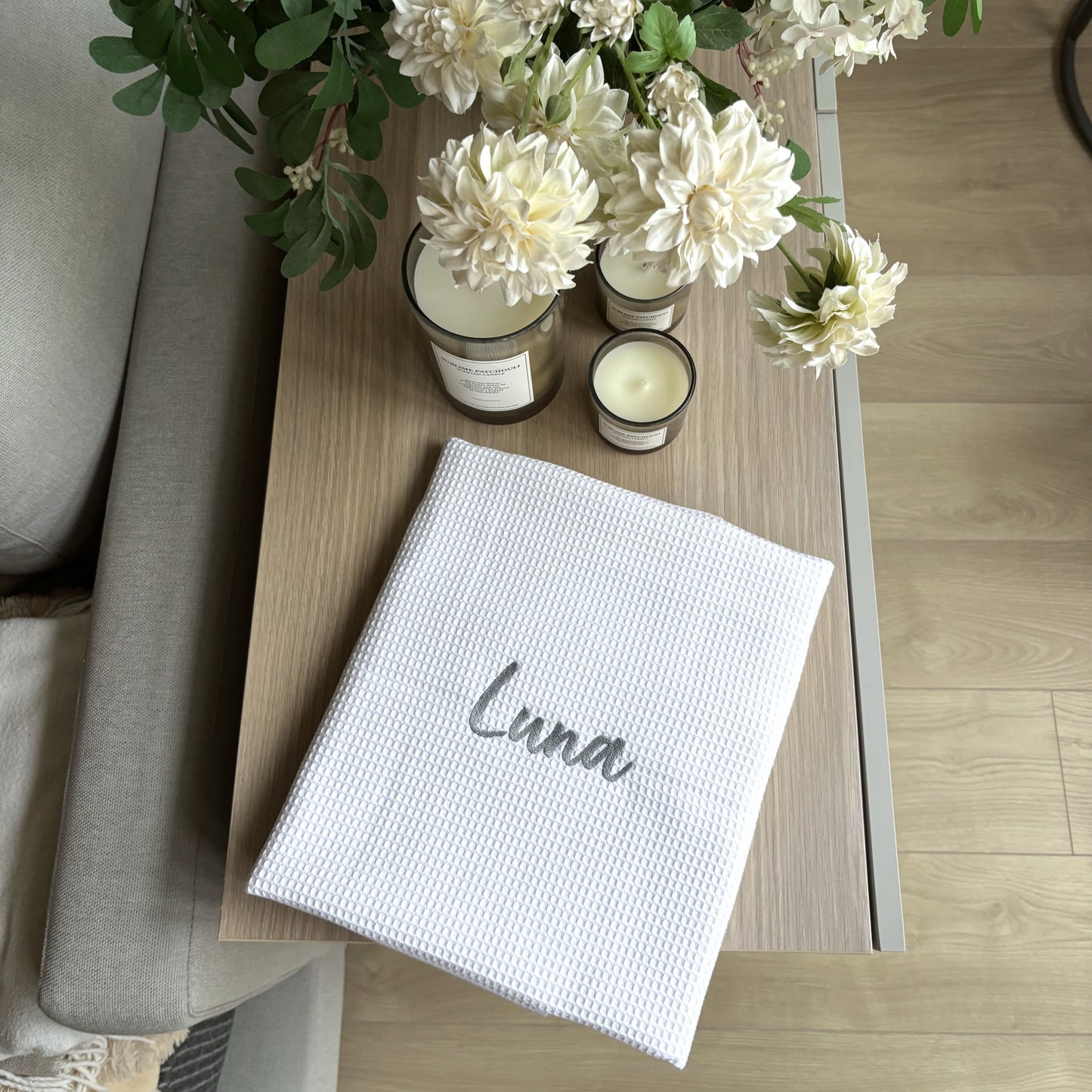 Toalla Cambiador Waffle Blanca